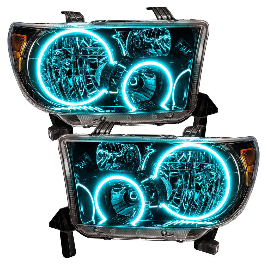 Oracle-07-11-Toyota-Tundra-Pre-Assembled-Headlights---Black-Housing---Colorshift-W-Bc1-Controller