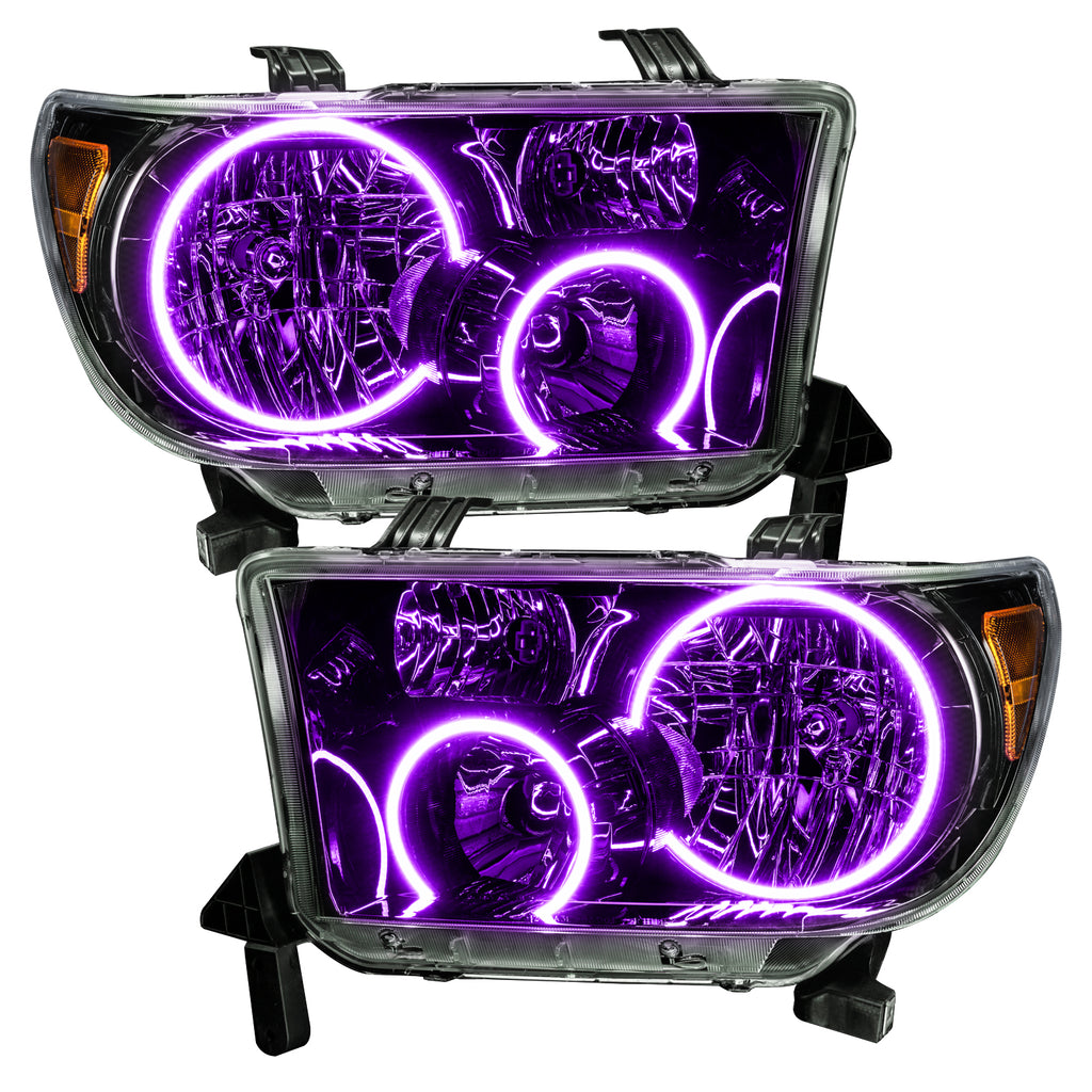 Oracle-07-11-Toyota-Tundra-Pre-Assembled-Headlights---Black-Housing---Colorshift-W-Bc1-Controller