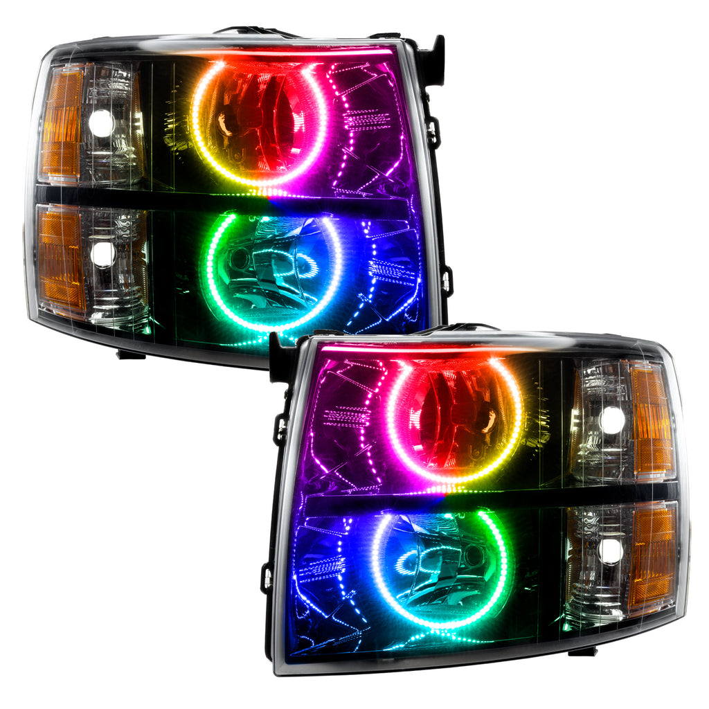 Oracle-07-13-Chevrolet-Silverado-Smd-Hl---Black---Round-Style---Colorshift-WO-Controller