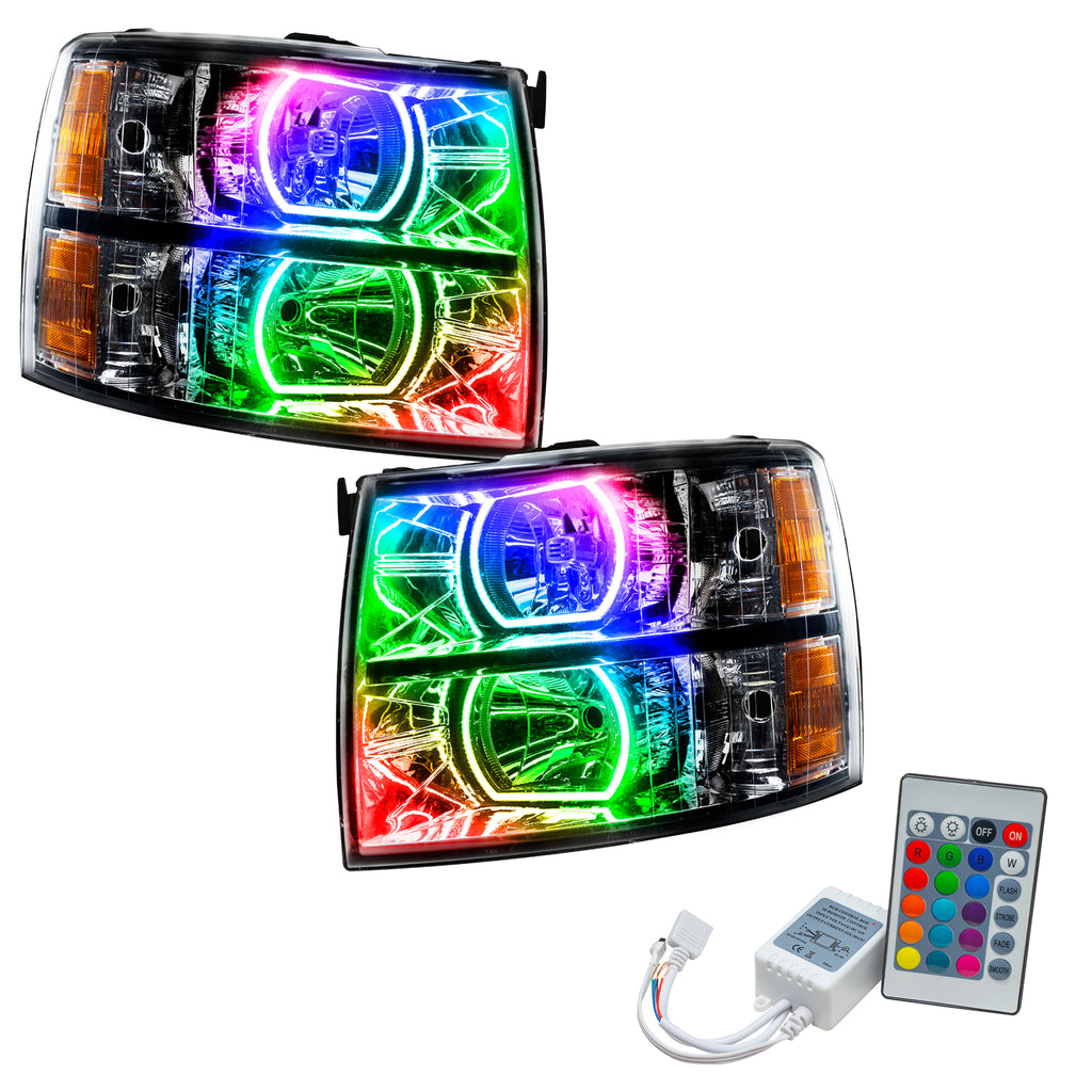 Oracle-07-13-Chevy-Silverado-Smd-Hl---Black---Square-Style---Colorshift-W-Simple-Controller