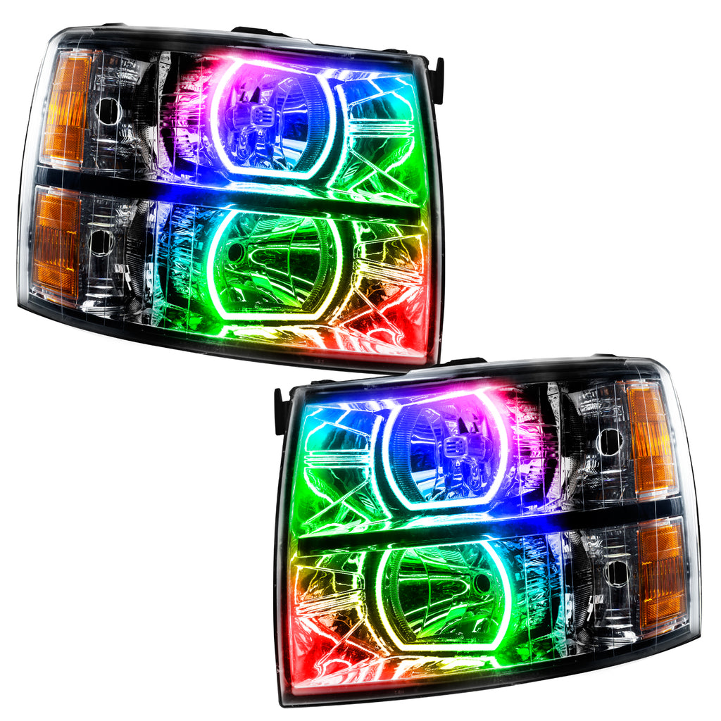 Oracle-07-13-Chevy-Silverado-Smd-Hl---Black---Square-Style---Colorshift-W-Simple-Controller