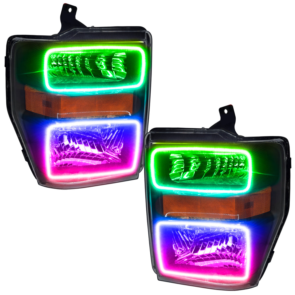 Oracle-08-10-Ford-F250350-Led-Hl---Black---Colorshift-WO-Controller
