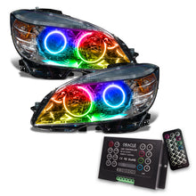 Load image into Gallery viewer, Oracle-08-11-Mercedes-Benz-C-Class-Pre-Assem.-Headlights-Chrome-Housing--Colorshift-W2.0-Controller