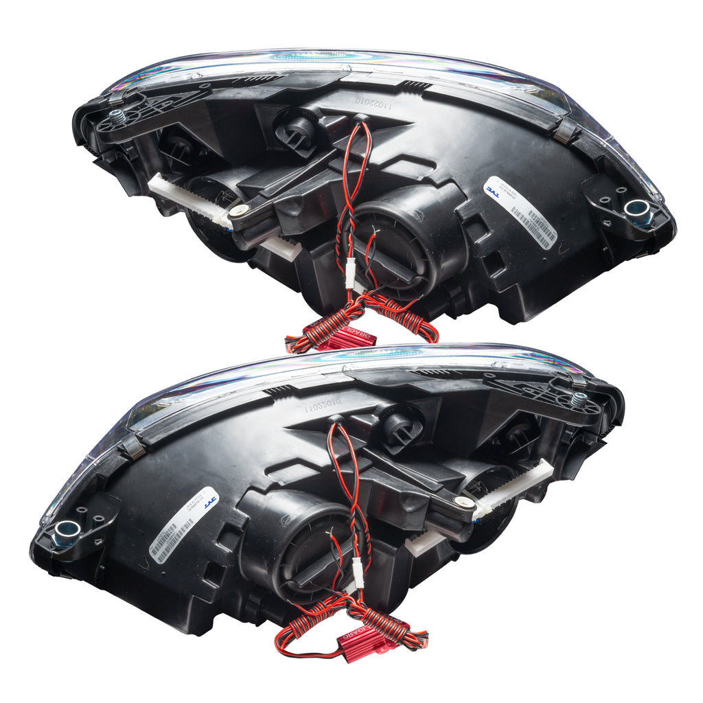 Oracle-08-11-Mercedes-Benz-C-Class-Pre-Assem.-Headlights-Chrome-Housing--Colorshift-W2.0-Controller