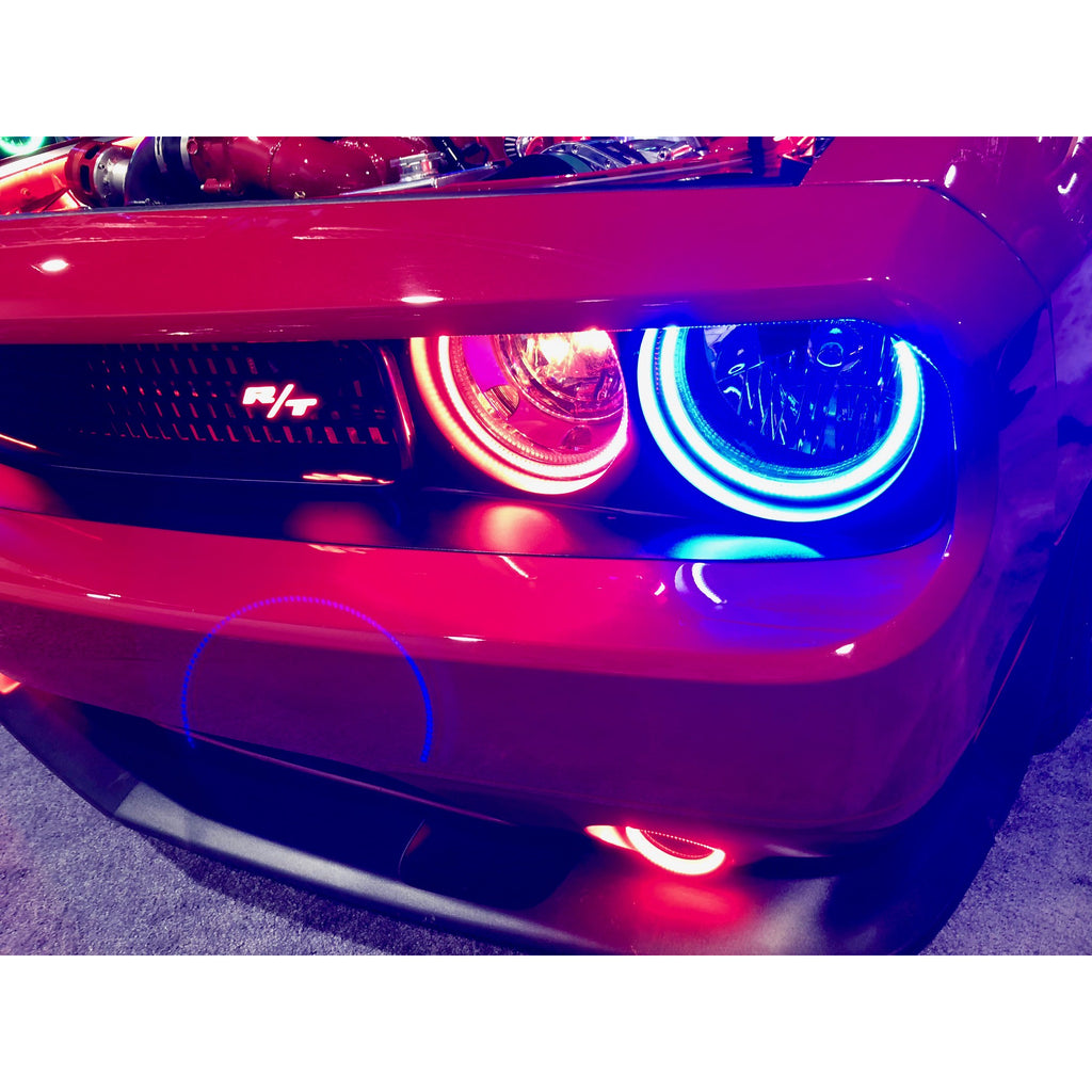 Oracle-08-14-Dodge-Challenger-Dynamic-Surface-Mount-Headlight-Halo-Kit---Colorshift---Dynamic