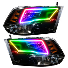 Load image into Gallery viewer, Oracle-09-17-Ram-1500-Trx-Quad-Pre-Assembled-Headlights-Black-Housing---Colorshift-W-2.0-Controller