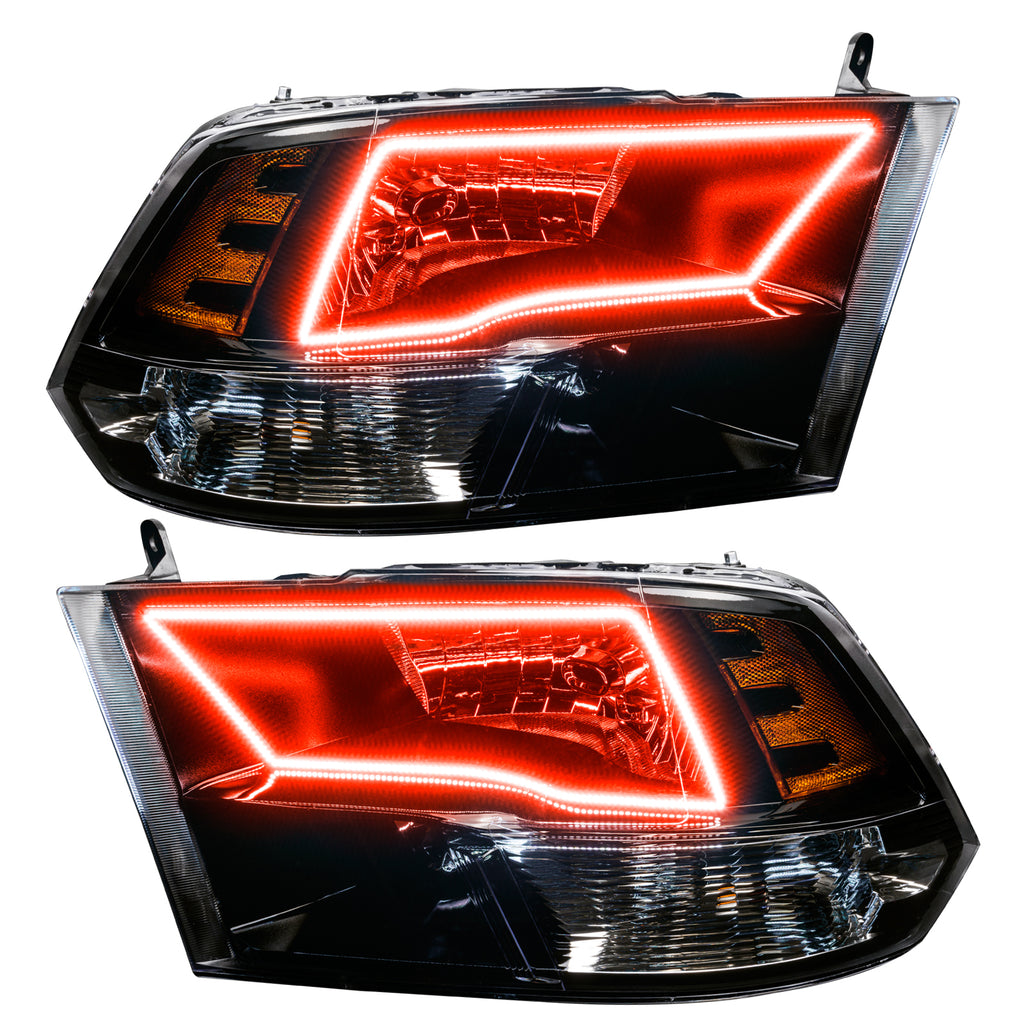 Oracle-09-17-Ram-1500-Trx-Quad-Pre-Assembled-Headlights-Black-Housing---Colorshift-W-Bc1-Controller