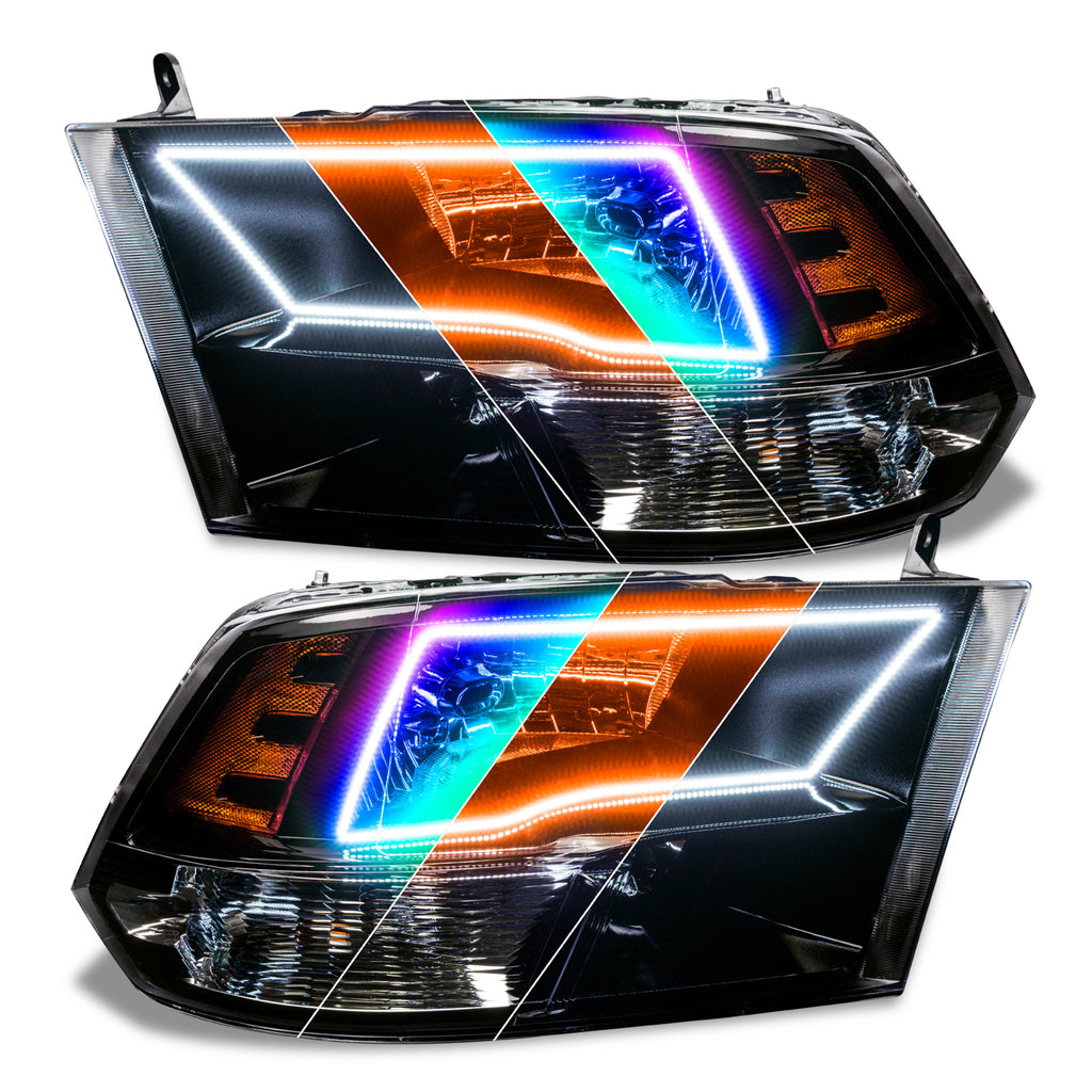 Oracle-09-18-Dodge-Ram-Switchback-Quad-Headlight-Halo-Kit---RgbA-Colorshift-W-Rf-Controller