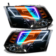 Load image into Gallery viewer, Oracle-09-18-Dodge-Ram-Switchback-Quad-Headlight-Halo-Kit---RgbA-Colorshift-WO-Controller