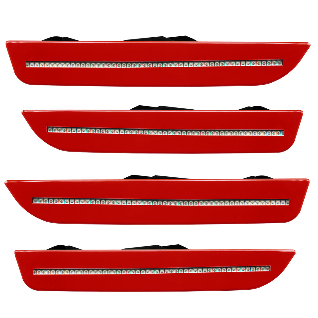 Oracle-10-14-Ford-Mustang-Concept-Sidemarker-Set---Clear---Red-Candy-2-Metallic-(Rz)