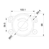 Oracle Lighting 5823-001 100mm 15W Driving Beam LED Emitter, 6000K