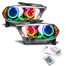 Load image into Gallery viewer, Oracle-11-13-Dodge-Durango-Smd-Hl-Halogen---Chrome---Colorshift-W-Simple-Controller