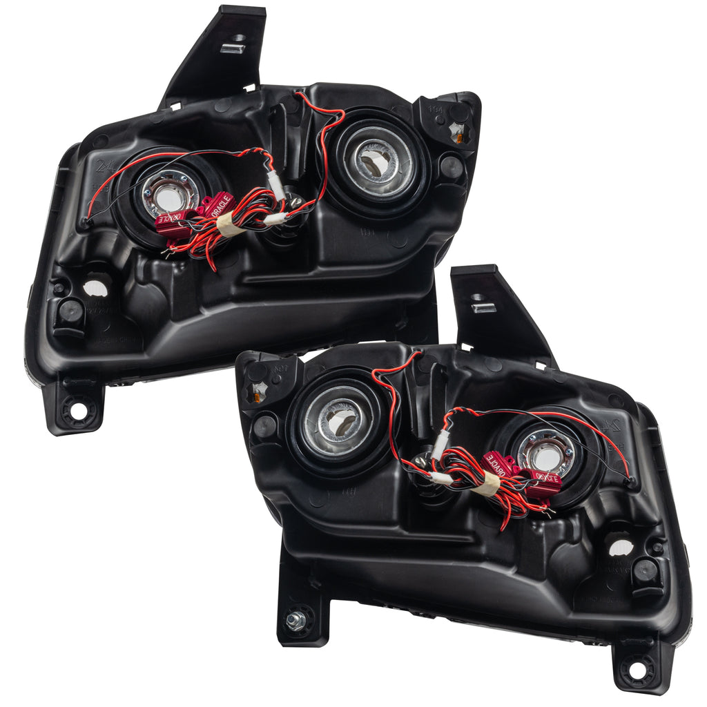 Oracle-11-13-Jeep-Grand-Cherokee-Pre-Assembled-Halo-Headlights-(Non-Hid)-Chrome---Red