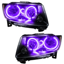 Load image into Gallery viewer, Oracle-11-13-Jeep-Grand-Cherokee-Pre-Assembled-Halo-Headlights-(Non-Hid)-Chrome---UvPurple