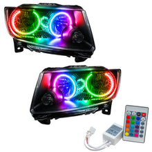 Load image into Gallery viewer, Oracle-11-13-Jeep-Grand-Cherokee-Smd-Hl-(Non-Hid)---Chrome---Colorshift-W-Simple-Controller