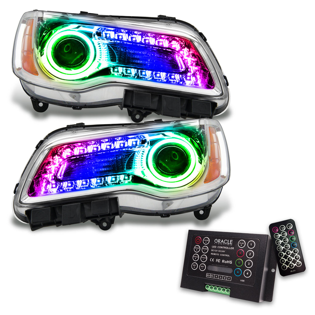 Oracle-11-14-Chrysler-300C-Smd-Hl---Chrome---Non-Hid---Colorshift-Drl---Colorshift-W-2.0-Controller
