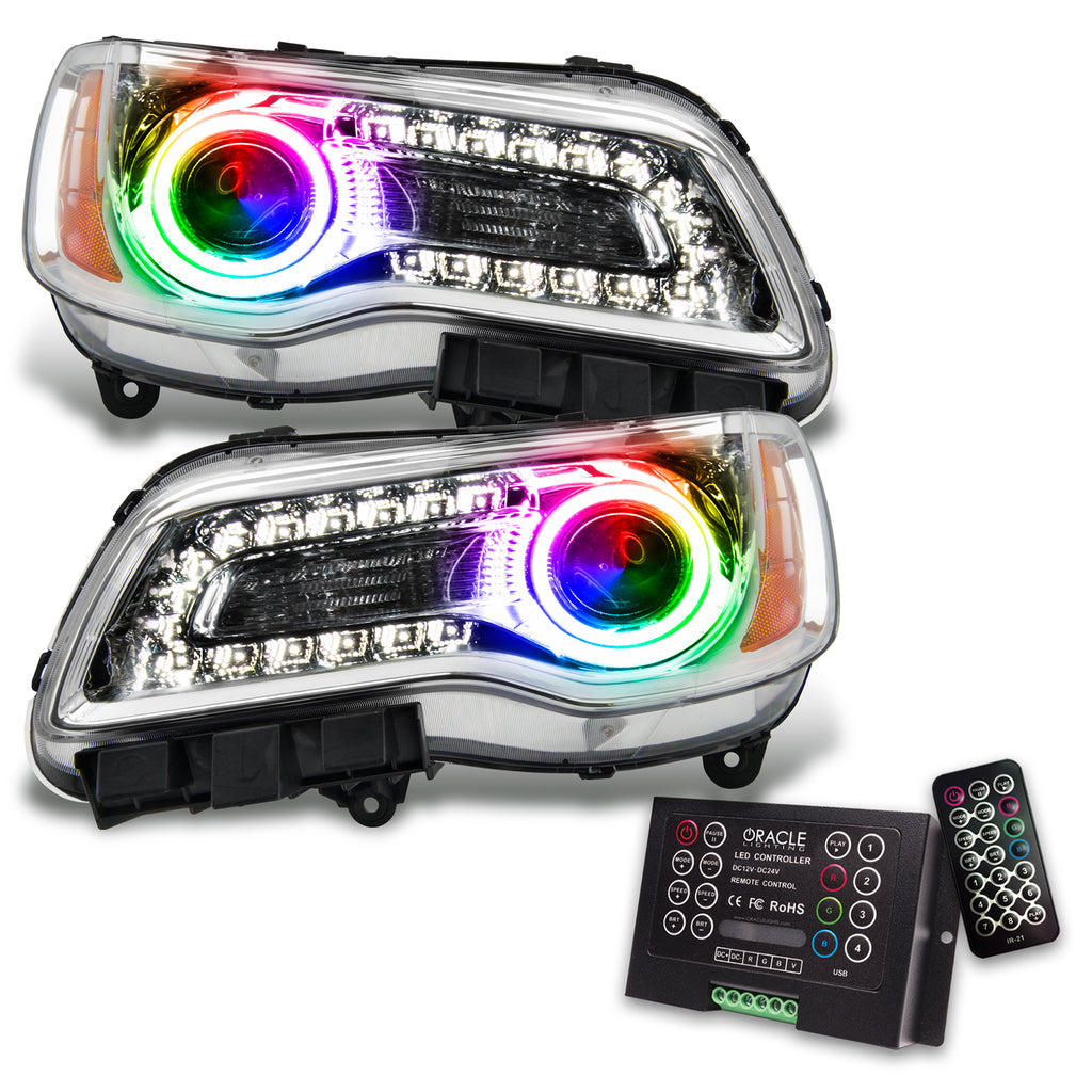 Oracle-11-14-Chrysler-300C-Smd-Hl---Chrome---Non-Hid---Colorshift-W-2.0-Controller