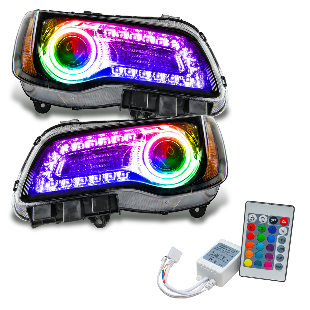 Oracle-11-14-Chrysler-300C-Smd-Hl-Black---Non-Hid---Colorshift-Drl---Colorshift-W-Simple-Controller