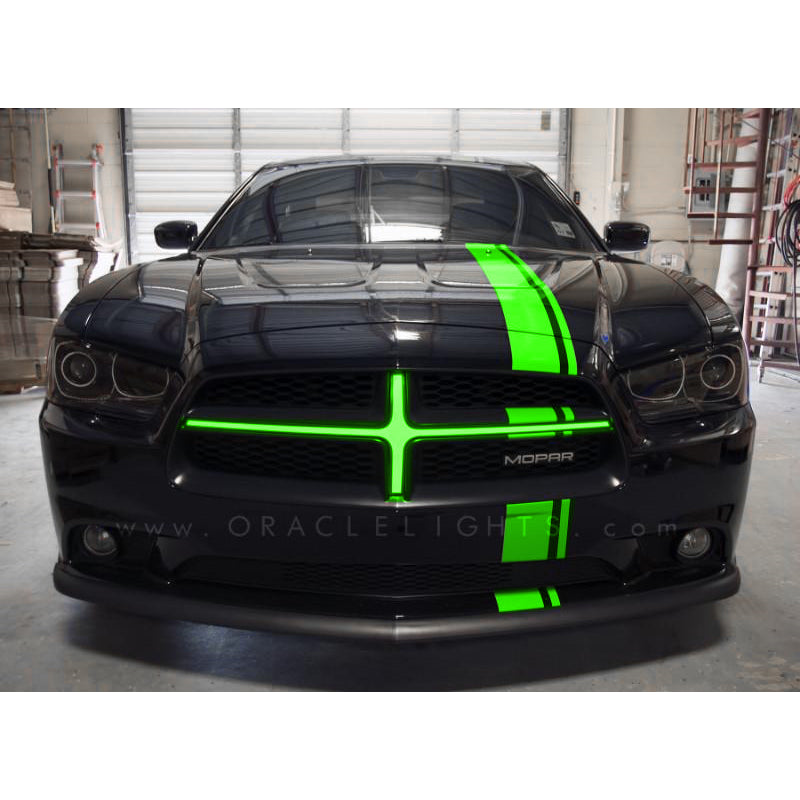 Oracle-11-14-Dodge-Charger-Illuminated-Grille-Crosshairs---Green