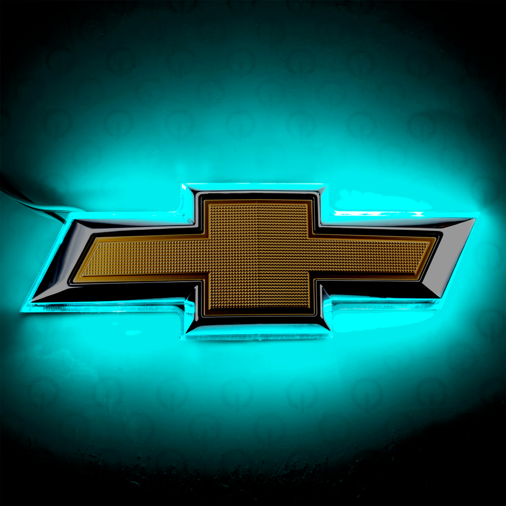 Oracle-14-15-Chevrolet-Camaro-Illuminated-Bowtie---Dual-Intensity---Aqua