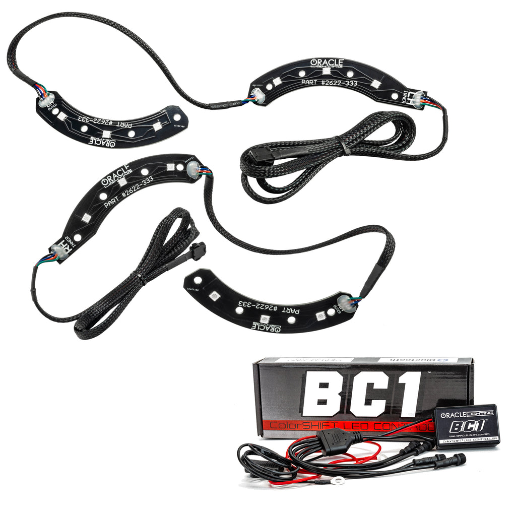 Oracle-14-15-Chevy-Camaro-Rs-Headlight-Drl-Upgrade-Kit---Colorshift-W-Bc1-Controller