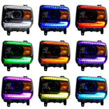 Load image into Gallery viewer, Oracle-14-15-Gmc-Sierra-Headlight-Drl-Upgrade-Kit---Colorshift-W-2.0-Controller
