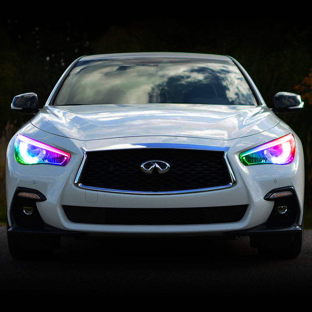 Oracle-14-21-Infiniti-Q50-RgbW-Headlight-Halo-Upgrade-Kit---Colorshift-WO-Controller