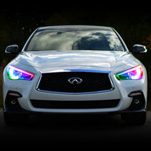 Load image into Gallery viewer, Oracle-14-21-Infiniti-Q50-RgbW-Headlight-Halo-Upgrade-Kit---Colorshift