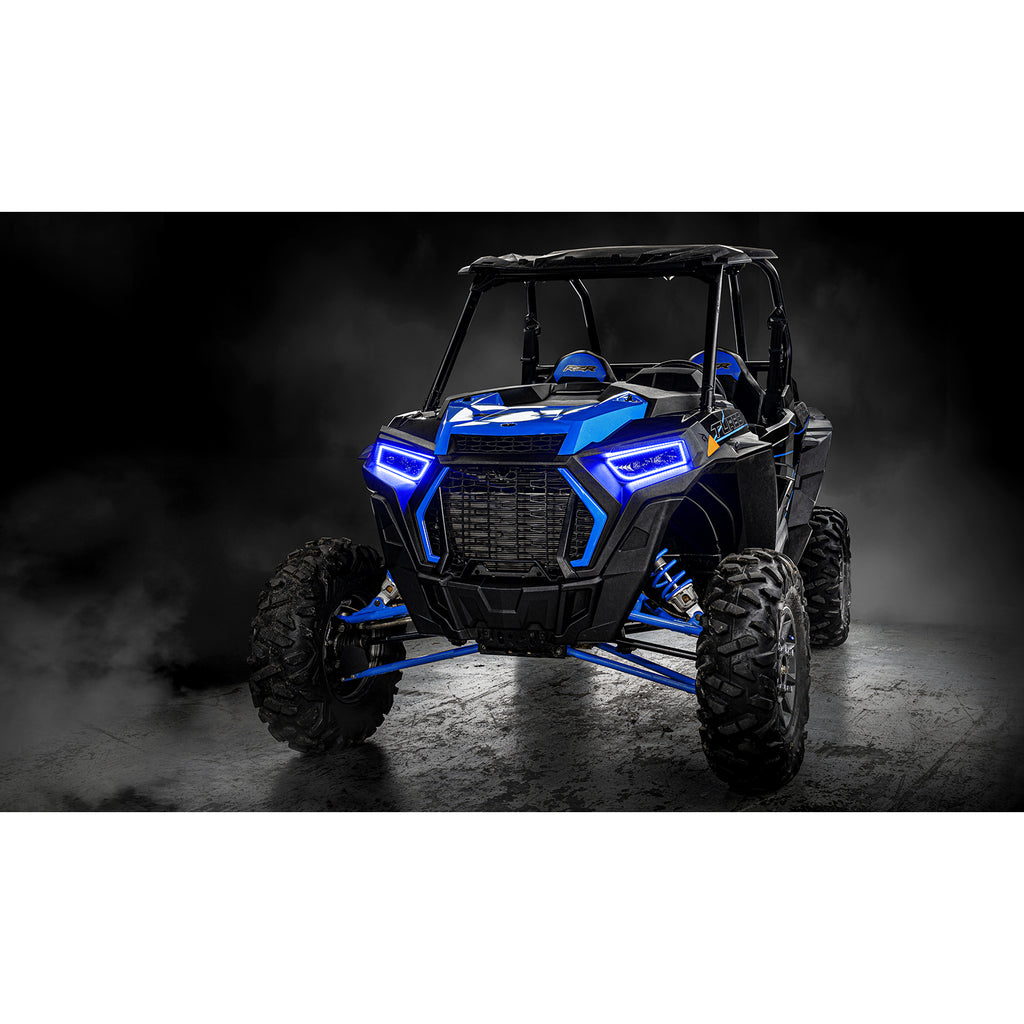 Oracle-14-21-Polaris-Rzr-9001000-Turbo-Dynamic-RgbA-Seq-Turn-Signal-Headlight-Halo-Kit--Colorshift