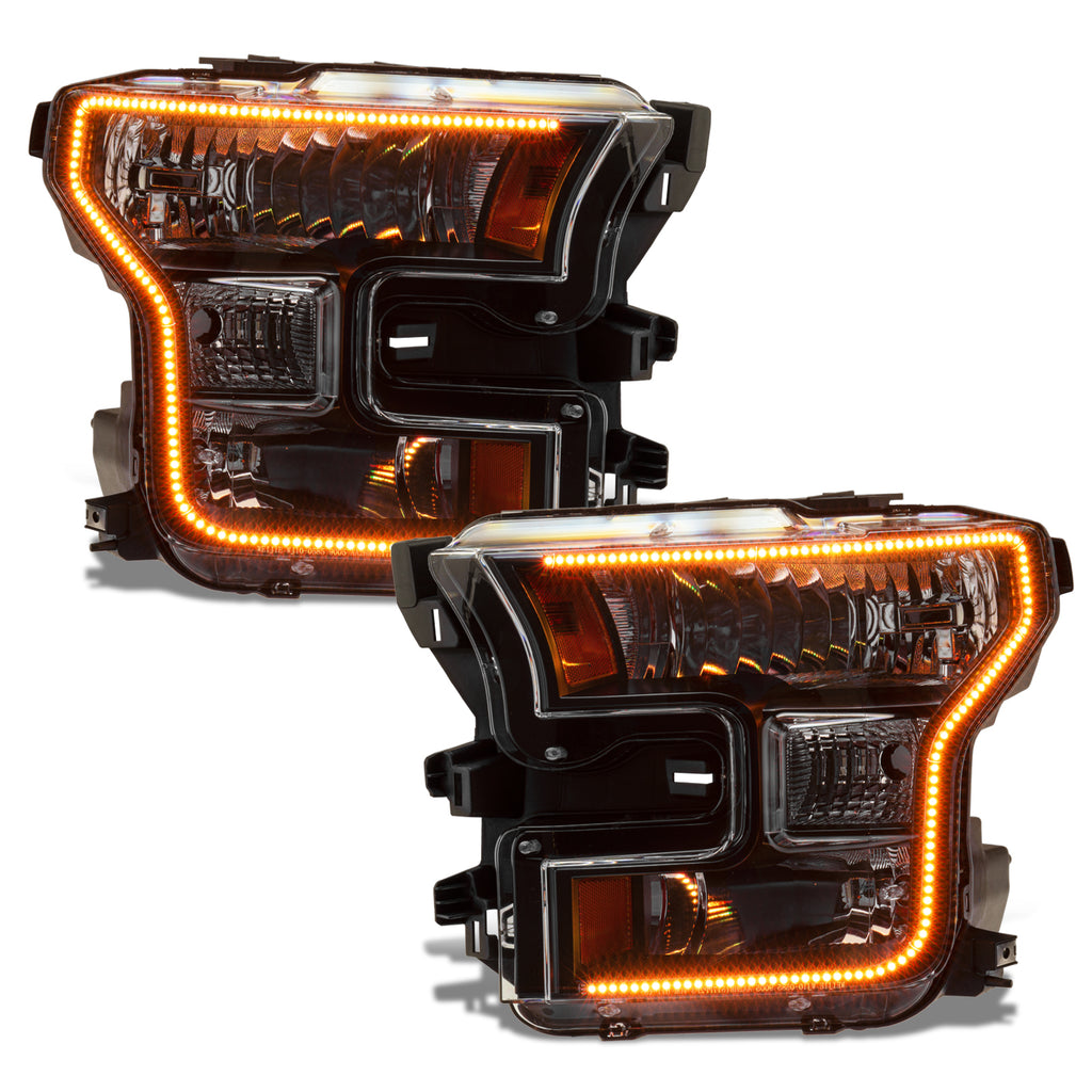 Oracle-15-17-Ford-F-150-Dynamic-RgbA-Pre-Assembled-Headlights-Halogen---Black-Edition---Colorshift