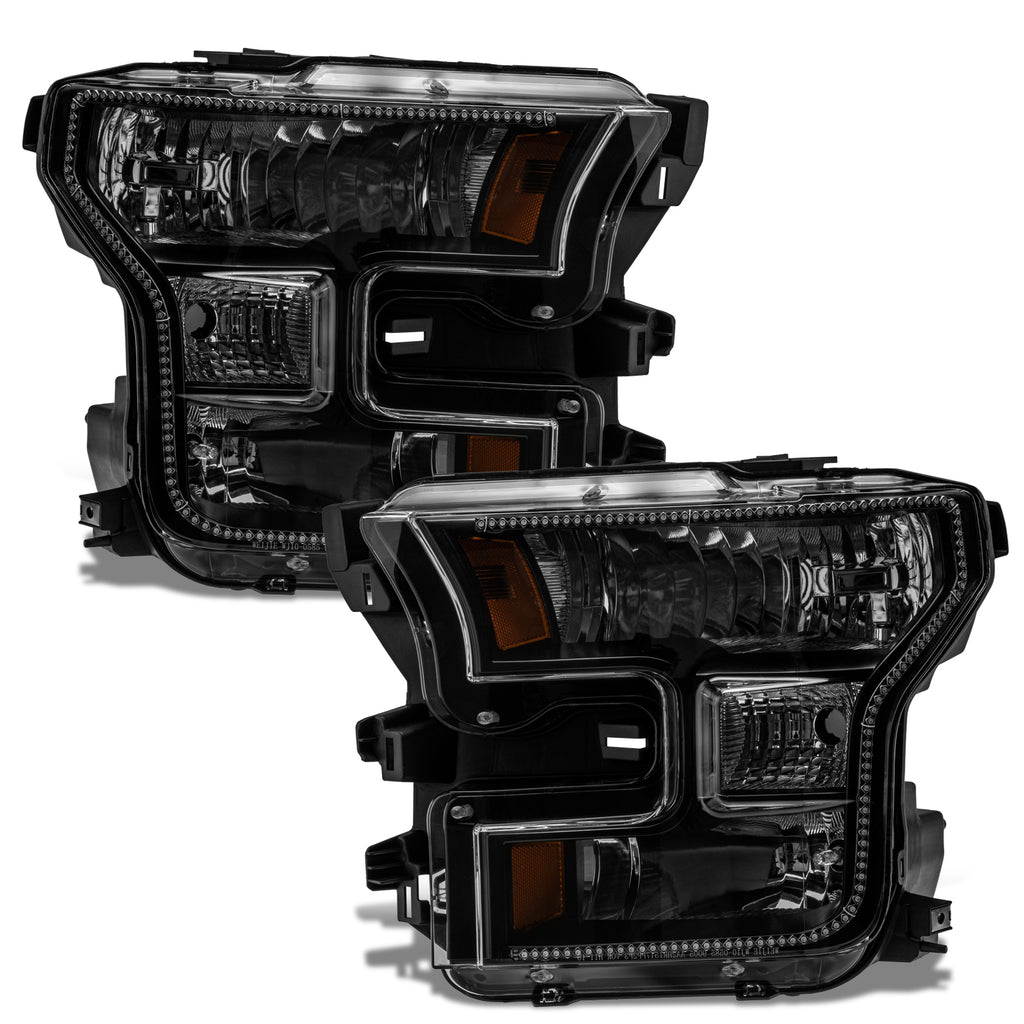 Oracle-15-17-Ford-F-150-Dynamic-RgbA-Pre-Assembled-Headlights-Halogen---Black-Edition---Colorshift