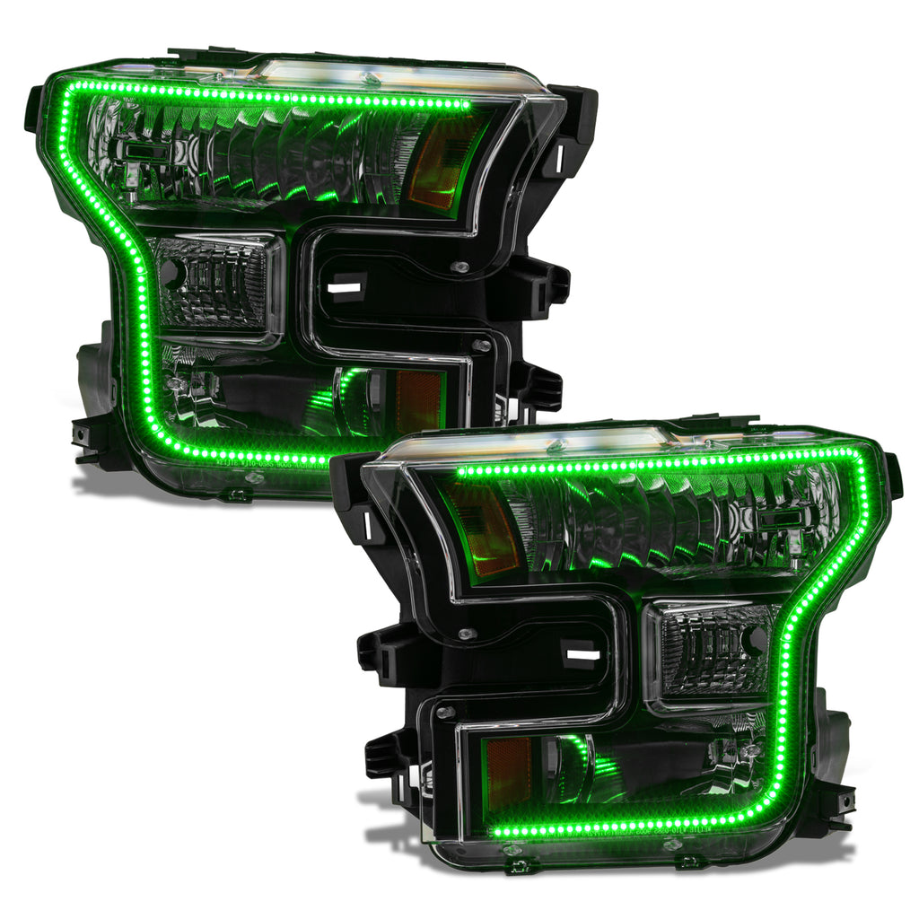 Oracle-15-17-Ford-F-150-Dynamic-RgbA-Pre-Assembled-Headlights-Halogen---Black-Edition---Colorshift