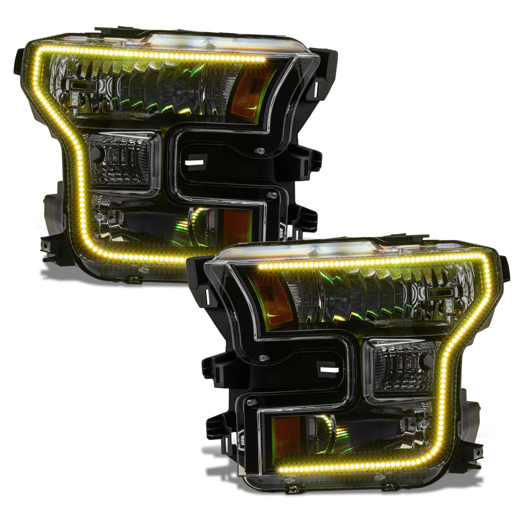 Oracle-15-17-Ford-F-150-Dynamic-RgbA-Pre-Assembled-Headlights-Halogen---Black-Edition---Colorshift