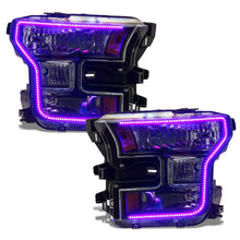 Load image into Gallery viewer, Oracle-15-17-Ford-F-150-Dynamic-RgbA-Pre-Assembled-Headlights-Halogen---Black-Edition---Colorshift