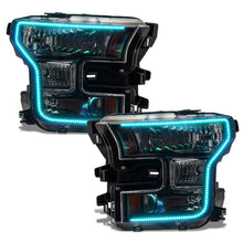 Load image into Gallery viewer, Oracle-15-17-Ford-F-150-Dynamic-RgbA-Pre-Assembled-Headlights-Halogen---Black-Edition---Colorshift