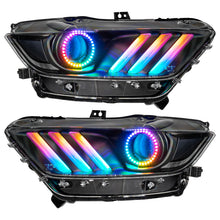Load image into Gallery viewer, Oracle-15-17-Ford-Mustang-Dynamic-RgbA-Pre-Assembled-Headlights---Black-Edition---Colorshift