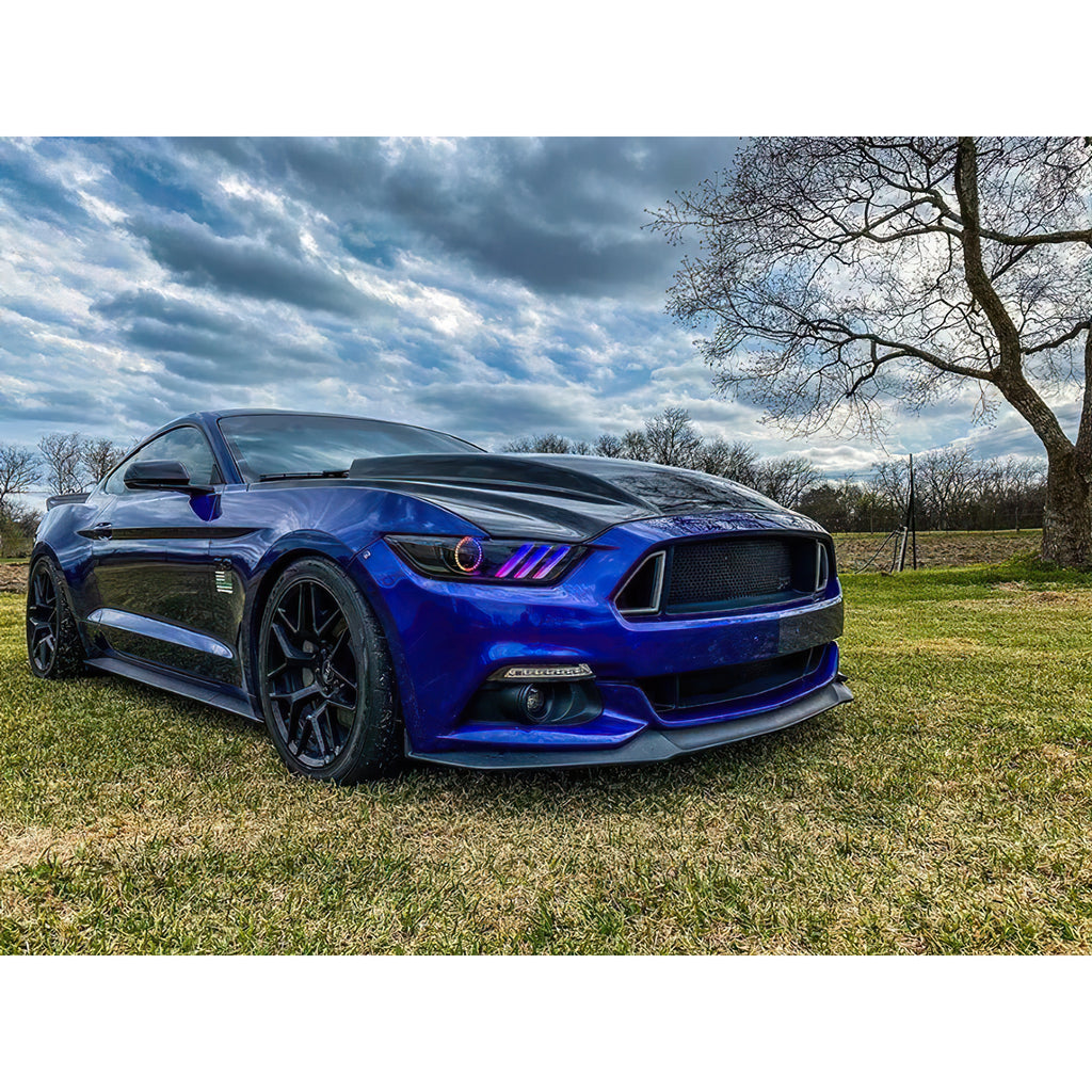 Oracle-15-17-Ford-Mustang-Dynamic-RgbA-Pre-Assembled-Headlights---Black-Edition---Colorshift