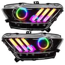 Load image into Gallery viewer, Oracle-15-17-Ford-Mustang-Dynamic-RgbA-Pre-Assembled-Headlights---Black-Edition---Colorshift