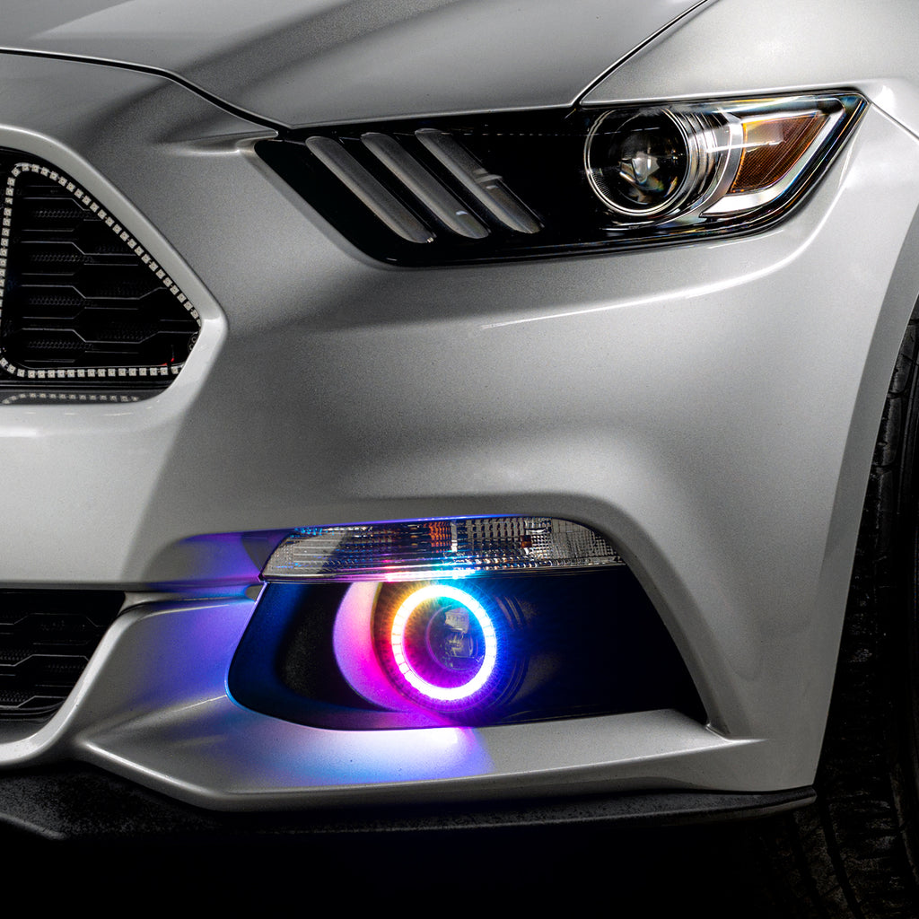 Oracle-15-17-Ford-Mustang-Dynamic-RgbA-Projector-Surface-Mount-Fog-Light-Halo-Kit---Colorshift