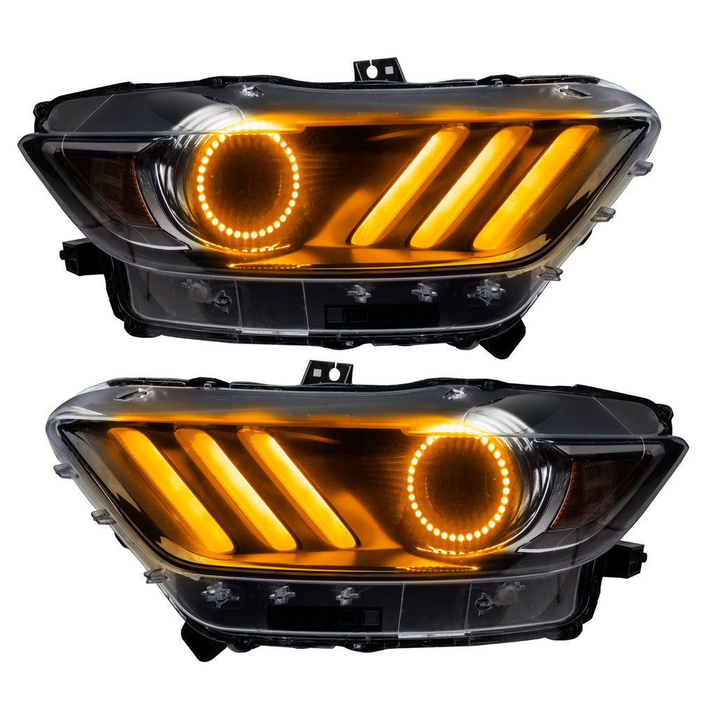 Oracle-15-17-Ford-Mustang-V6GtShelby-Drl-Upgrade-W-Halo-Kit---Colorshift-W-Bc1-Controller