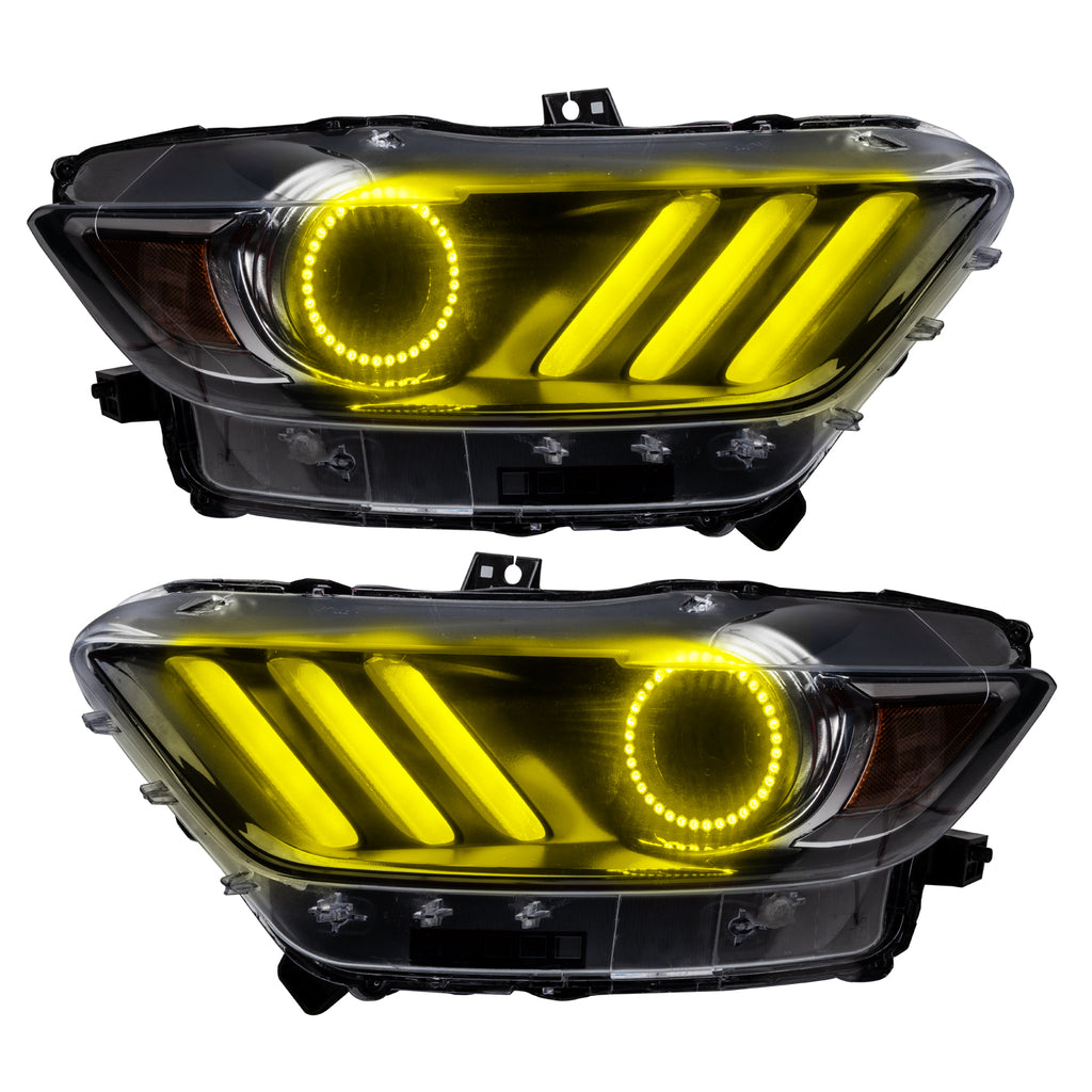 Oracle-15-17-Ford-Mustang-V6GtShelby-Drl-Upgrade-W-Halo-Kit---Colorshift-W-Bc1-Controller