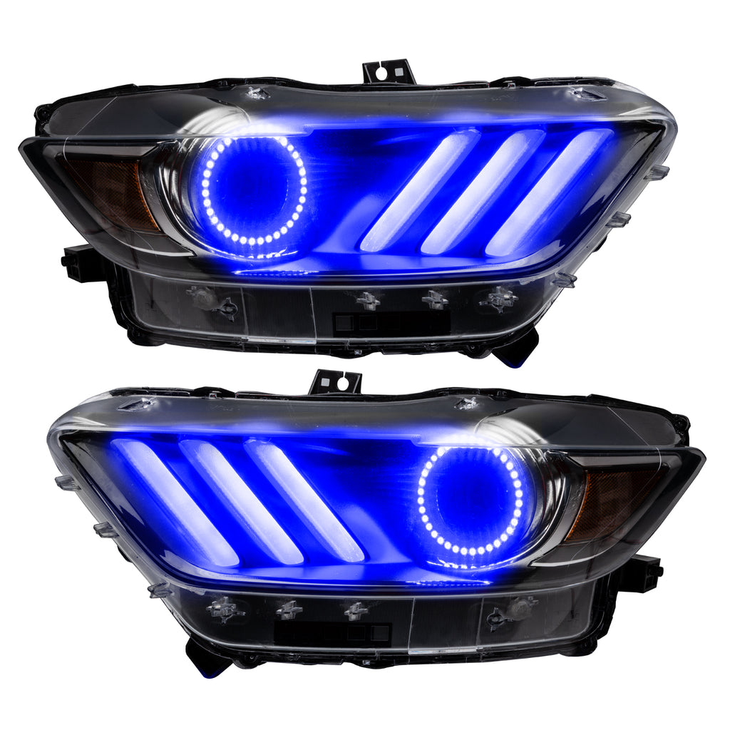 Oracle-15-17-Ford-Mustang-V6GtShelby-Drl-Upgrade-W-Halo-Kit---Colorshift-W-Bc1-Controller