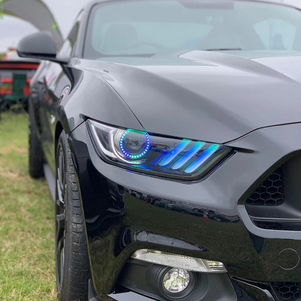 Oracle-15-17-Ford-Mustang-V6GtShelby-Dynamic-Drl-Upgrade-W-Halo-Kit---Colorshift---Dynamic