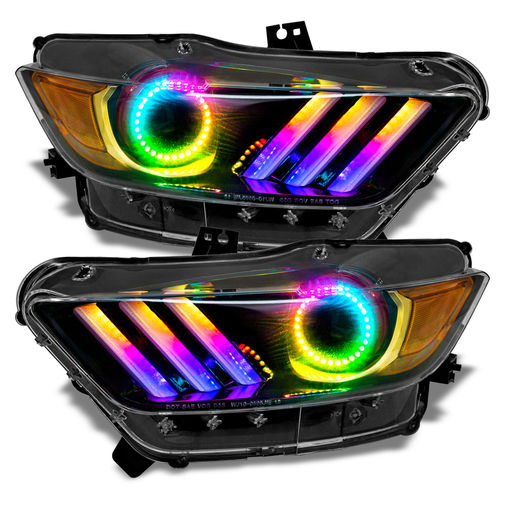 Oracle-15-17-Ford-Mustang-V6GtShelby-Dynamic-Drl-Upgrade-W-Halo-Kit---Colorshift---Dynamic