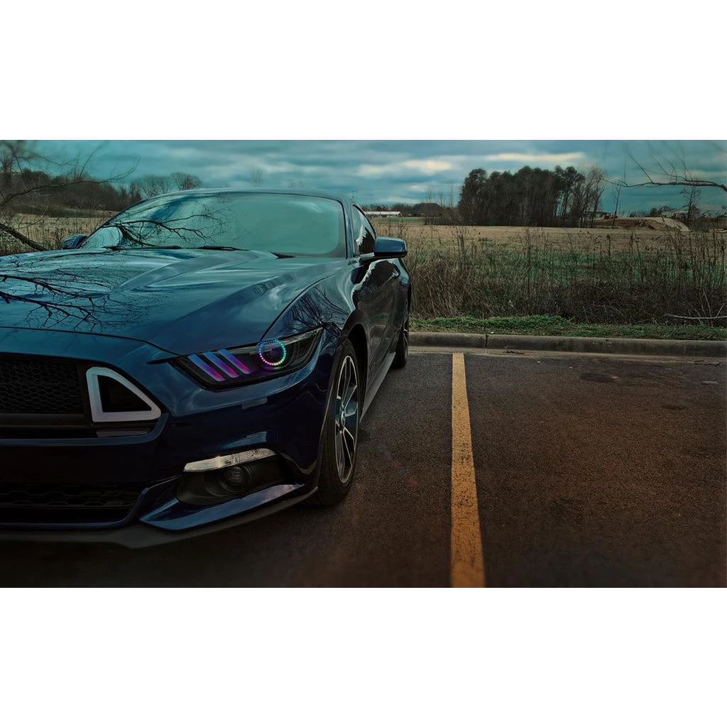 Oracle-15-17-Ford-Mustang-V6GtShelby-Dynamic-Drl-Upgrade-W-Halo-Kit---Colorshift---Dynamic