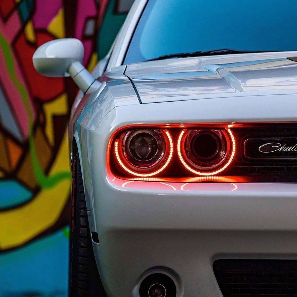 Oracle-15-21-Dodge-Challenger-Dynamic-Surface-Mount-Headlight-Halo-Kit---Colorshift---Dynamic