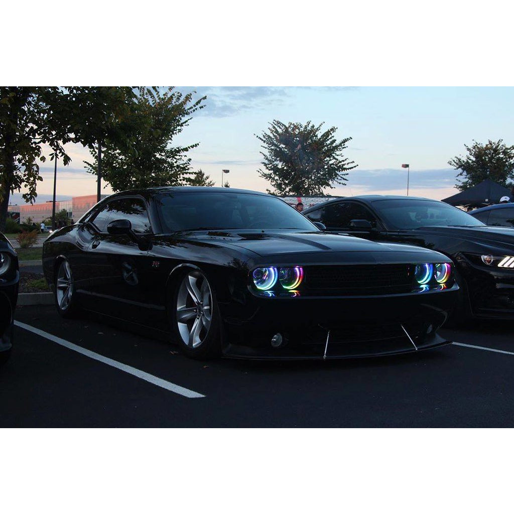 Oracle-15-21-Dodge-Challenger-Dynamic-Surface-Mount-Headlight-Halo-Kit---Colorshift---Dynamic