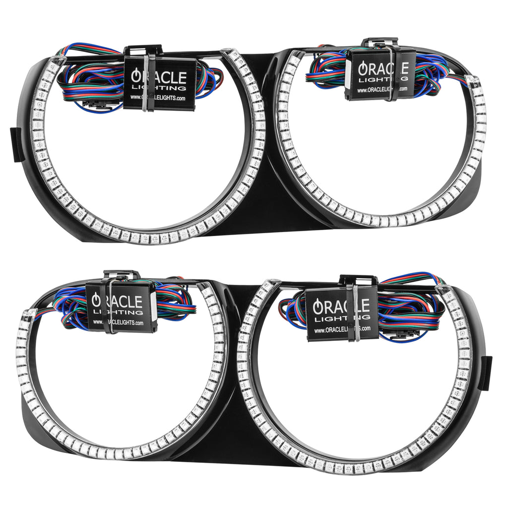 Oracle-15-21-Dodge-Challenger-Pre-Installed-Halo-Headlight-Bezel---Colorshift-WO-Controller