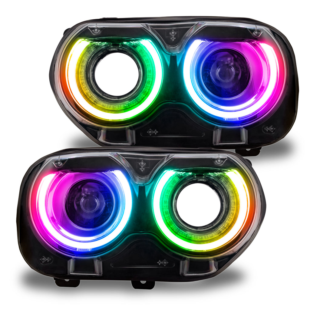 Oracle-15-21-Dodge-Challenger-RgbW-Headlight-Drl-Upgrade-Kit---Colorshift---Bc1