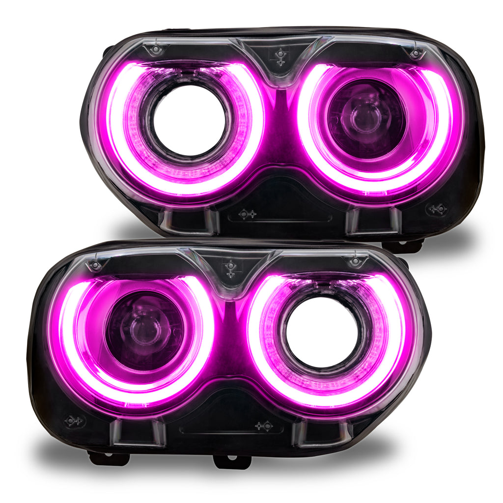 Oracle-15-21-Dodge-Challenger-RgbW-Headlight-Drl-Upgrade-Kit---Colorshift-W-Simple-Controller